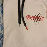 Felpa bianca con cappuccio