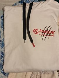 Felpa bianca con cappuccio