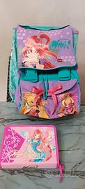 zaino scuola e portapenne Winx 