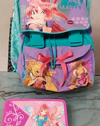 zaino scuola e portapenne Winx 