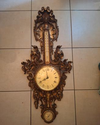 Stazione meteo con orologio vintage Barocco
