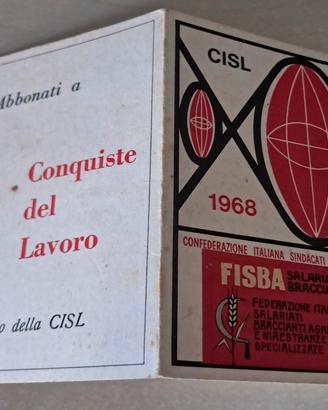 Tessera Cisl 1968