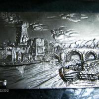 3 QUADRI -ARTE moderna-PONTE VECCHIO FI. ARG 925