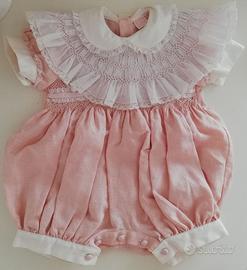 Pgliaccetto neonata a quadretti rosa Brand Luana