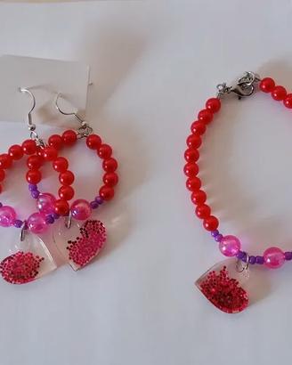 Set Parure: Bracciale Elasticizzato + Orecchini
