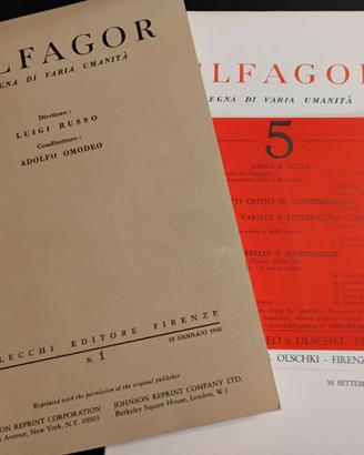 rivista Belfagor - rassegna di varia umanità