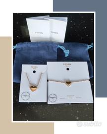 Parure Fossil composta da collana e bracciale 