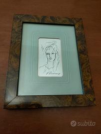 ERNESTO TRECCANI Liciaserigrafia lastra argento 