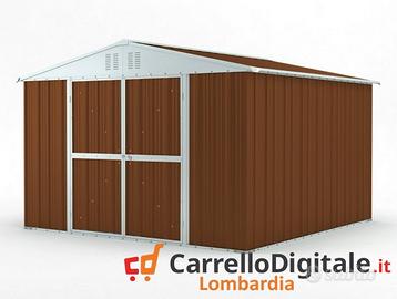 Box struttura lamiera Acciaio 327x307 legno scuro