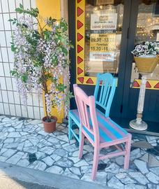 panchina vis a vis in legno