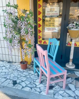 panchina vis a vis in legno