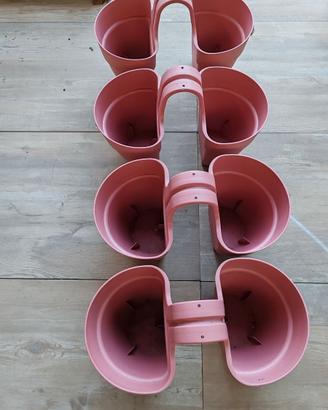 4 Fioriere per Ringhiere Color Rosa