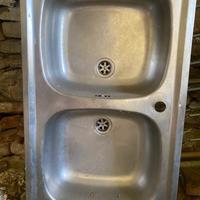 Lavandino acciaio inox 2 vasche