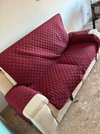 Copridivano rosso amaranto 3 posti 140-179cm