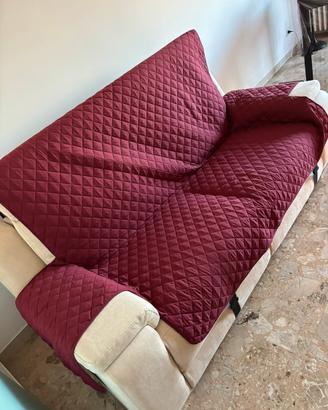 Copridivano rosso amaranto 3 posti 140-179cm