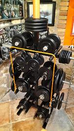 Rastrelliera professionale complet manubri