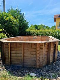 Struttura piscina fuori terra in legno