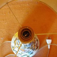 Coppia abatjour in ceramica decorate a mano