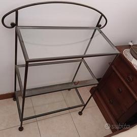 scaffale ferro e vetro