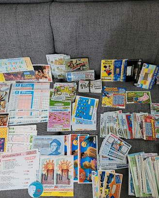 Collezione gratta e vinci ,lotteria ,concerti ecc