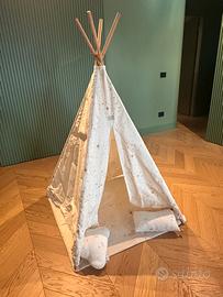Tenda teepee bambini Nobodinoz beige stelle