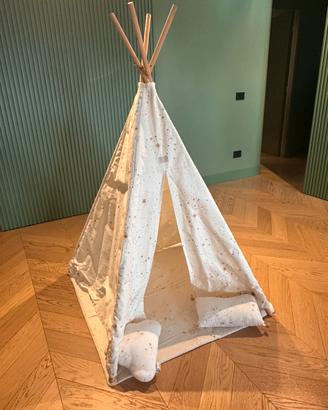 Tenda teepee bambini Nobodinoz beige stelle