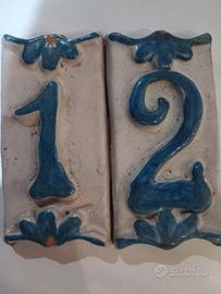 numero civico vintage