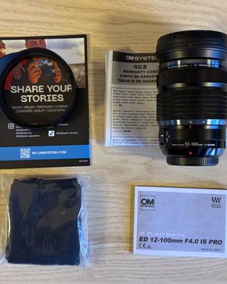 Obiettivo Olympus OM System 12-100mm f4 IS Pro