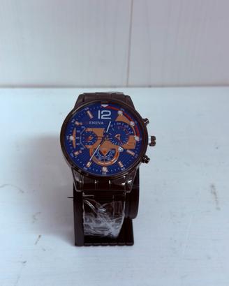 Orologio uomo Geneva blu e oro – Nuovo