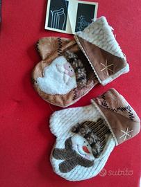 Coppia guantini vintage da appendere 2001