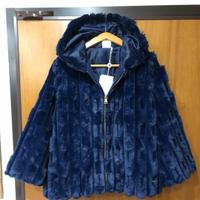 Pelliccia ecologica Lady Chic tg.XL blu etichettat
