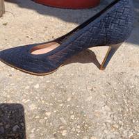 scarpe in tessuto blu