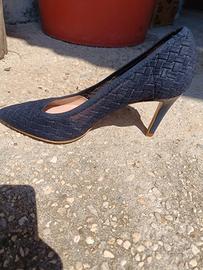 scarpe in tessuto blu