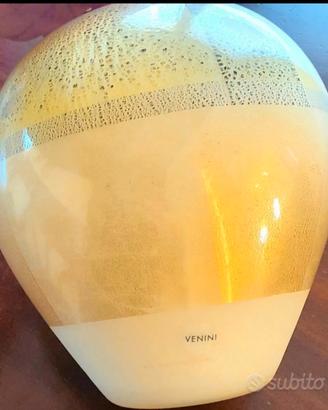 Vaso Venini foglia oro firmati