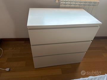 Cassettiera malm 3 cassetti
