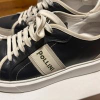 Sneakers Pollini in pelle blu e bianche tg. 43