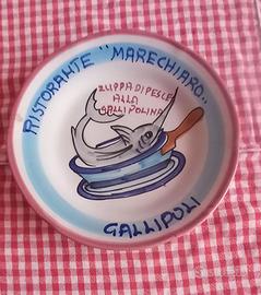 Piatto del buon ricordo Marechiaro di Gallipoli 