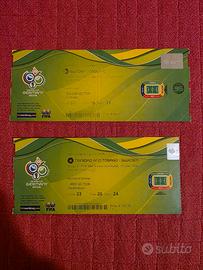 2 biglietti originali mondiale Germania 2006