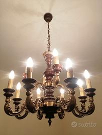 Lampadario vintage 12 luci