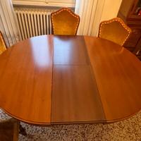 Tavolo rotondo estensibile vintage