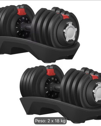 Coppia Manubri Regolabili 18 kg (2x18 kg) NUOVI