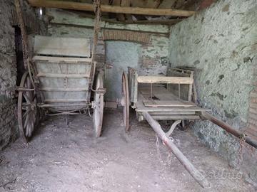 Coppia carretti agricoli + 2 ruote