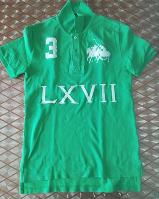 polo verde manica corta bimbo 10-12 anni Ralph Lau