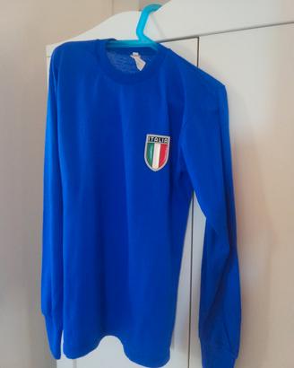 maglia vintage nazionale italiana calcio tg. s