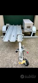Carrello appendice porta moto con cassone