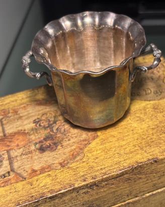 Piccolo cestino vintage argento 800