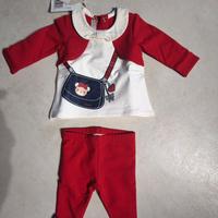 Completo chicco per neonata 3 mesi felpato