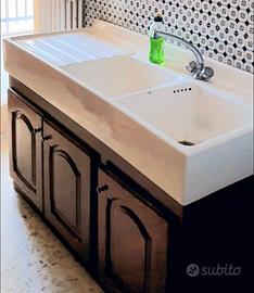Mobile lavabo in legno massello per cucina