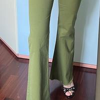 Pantalone cachi vita alta bootcut Motel