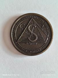 Medaglia massonica grande oriente di Bari 1979